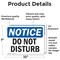 Signmission Do Not Disturb, 10 in W x Rectangle, Vinyl Decal OS-2PACK-NS-D-710-L-11147 - alternate 3